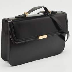 Bally Black Brushed Leather Deco' Briefcase