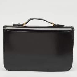 Bally Black Brushed Leather Deco' Briefcase