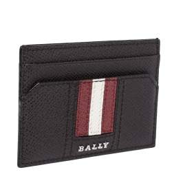 Bally Brown Grained Leather Card Holder