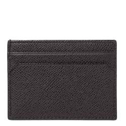 Bally Brown Grained Leather Card Holder