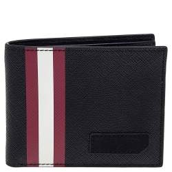 Bally Black Coated Canvas Brasai Bifold Wallet
