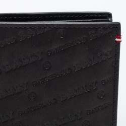 Bally Black Embossed Leather Bifold Wallet
