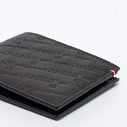 Bally Black Embossed Leather Bifold Wallet