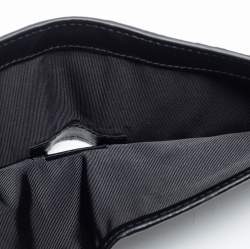 Bally Black Embossed Leather Bifold Wallet