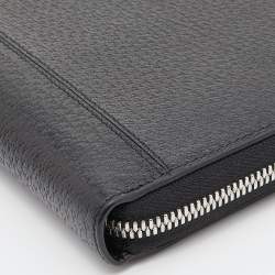 Bally Black Leather Zip Around Wallet