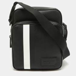 Pre Owned Bally Black Leather Serbet Messenger Bag 