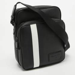 مملوكة مسبقًا Bally Black Leather Serbet Messenger Bag 