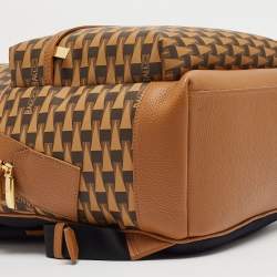 Bally Brown Printed Coated Canvas Bord Trecky Backpack