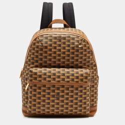 Bally Brown Printed Coated Canvas Bord Trecky Backpack