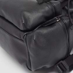 Bally Black Leather Small Crew Backpack