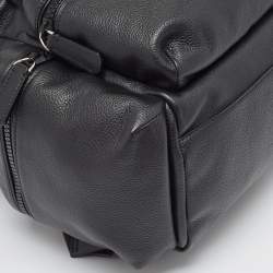 Bally Black Leather Small Crew Backpack