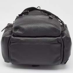 Bally Black Leather Small Crew Backpack