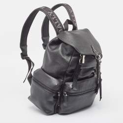 Bally Black Leather Small Crew Backpack