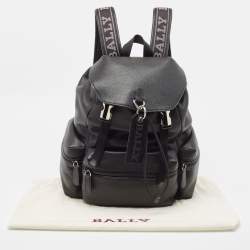 Bally Black Leather Small Crew Backpack