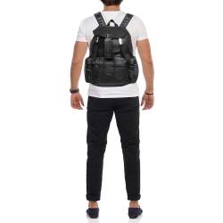 Bally Black Leather Small Crew Backpack