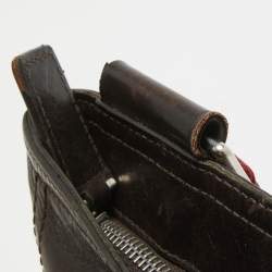 Bally Choco Brown Leather Messenger Bag