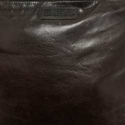 Bally Choco Brown Leather Messenger Bag
