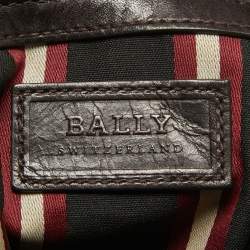 Bally Choco Brown Leather Messenger Bag