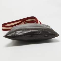 Bally Choco Brown Leather Messenger Bag