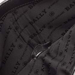 Bally Black Leather Web Detail Bifold Wallet