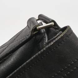 Bally Black Leather Flap Messenger Bag