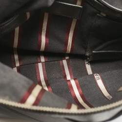 Bally Black Leather Flap Messenger Bag