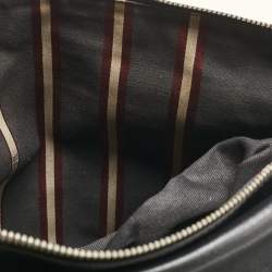 Bally Black Leather Flap Messenger Bag