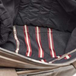 Pre Owned Bally Taupe Leather Laptop Bag