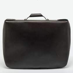 Pre Owned Bally Cacao Leather Travel Garment Bag