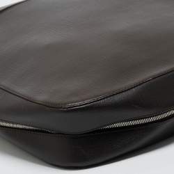 Pre Owned Bally Cacao Leather Travel Garment Bag