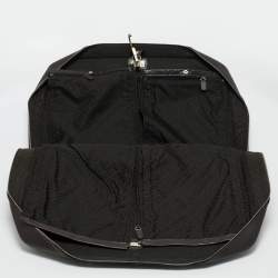 Pre Owned Bally Cacao Leather Travel Garment Bag