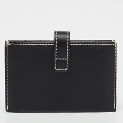 Pre Owned Bally Black Leather Gusset Card Case