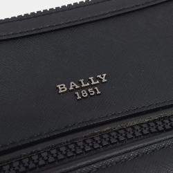 Pre Owned Bally Black Red White Leather Bally Crossbody Bag