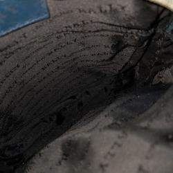 Pre Owned حقيبة كروس بالي جلد أزرق بالي