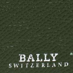 Bally Avocado Green Leather Card Holder 