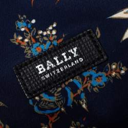 Bally Blue Tropical Print Nylon Small Messenger Bag