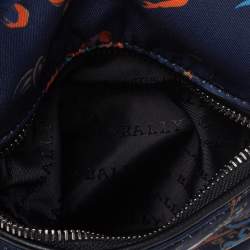 Bally Blue Tropical Print Nylon Small Messenger Bag
