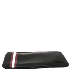 Bally Black Leather Bex Wristlet Clutch