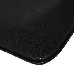 Bally Black Leather Bex Wristlet Clutch