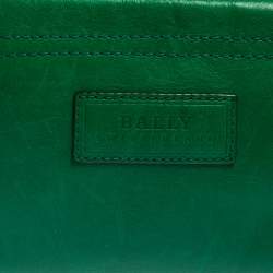 Bally Green Leather Takimo Toiletry Pouch