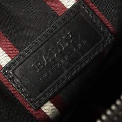 Bally Black Leather Front Pocket Messenger Bag