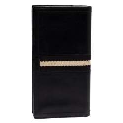 Bally Black Leather Long Wallet
