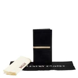 Bally Black Leather Long Wallet