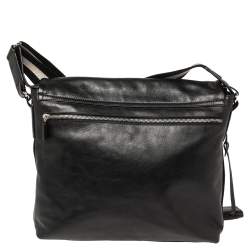 Bally Black Leather Crossbody Messenger Bag