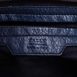 Pre Owned Bally Blue Leather Double Zip Travel Organizer