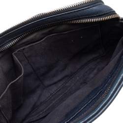 Pre Owned Bally Blue Leather Double Zip Travel Organizer