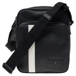 Bally Black Leather Serbet Messenger Bag 