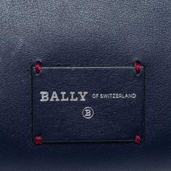 Bally Navy Blue Leather Hartland Wristlet Clutch