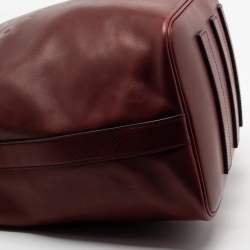 Bally Burgundy Leather Cloy Drawstring Bucket Bag