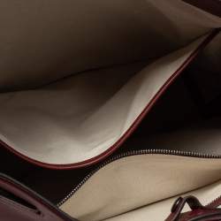Bally Burgundy Leather Cloy Drawstring Bucket Bag